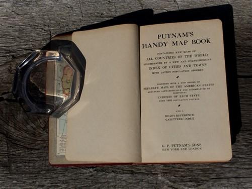 1920s Putman's Handy Map Book, 1920 Population, Colored Map Plates, Pocket Book