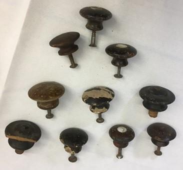 Vintage Mixed Wood Drawer Pulls, Cupboard Knobs, Cabinet Door Dresser Handle B