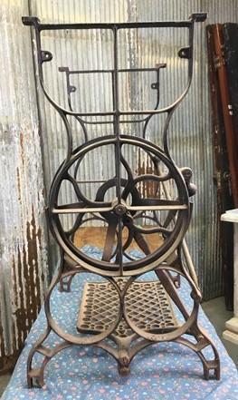 Treadle Sewing Machine, Cast Iron Base, Industrial Age, Singer Steampunk OY