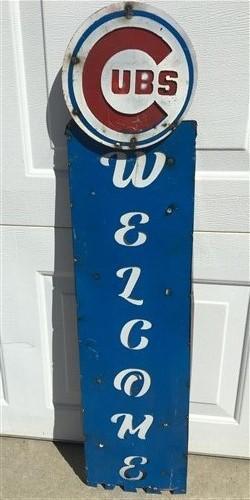 Cubs Welcome Metal Art Sign, Cubs 3D Metal Sign, Metal Art Mancave Sign,