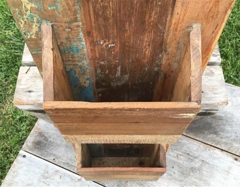 Wood Mail Letter Holder, Rustic Mail Sorter Organizer, Farmhouse Bill Caddy A