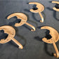 5 Cast Iron Man in the Moon Hooks, Rustic Hardware, Wall Mount Hardware Hooks