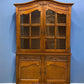 China Hutch Cabinet with Drawer, Display Cabinet, Kitchen Cupboard, Walnut