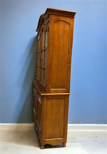 China Hutch Cabinet with Drawer, Display Cabinet, Kitchen Cupboard, Walnut