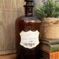 Brown Glass Apothecary Jar, Pharmacy Druggist Medicine Bottle, Glass Stopper M,