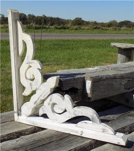 White Wood Corbels Architectural Elements, Porch Trim, Shabby Chic Decor B,