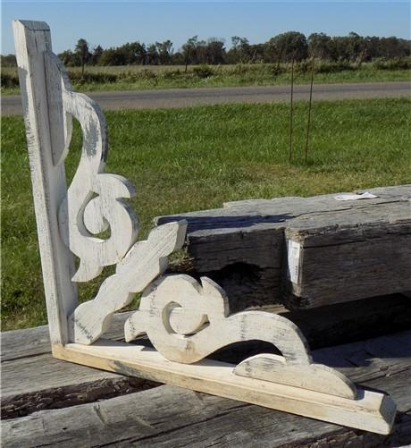 White Wood Corbels Architectural Elements, Porch Trim, Shabby Chic Decor B,