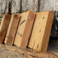 4 Plinth Blocks, Antique Bullseye Rosettes, Architectural Salvage, Wood Trim A41