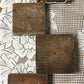 4 Plinth Blocks, Antique Bullseye Rosettes, Architectural Salvage, Wood Trim A47