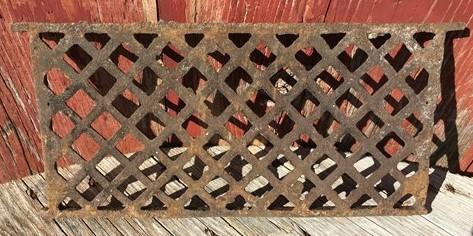 2 Flat Cast Iron Grates Fretwork Vent Cover Air Return Architectural Salvage A13