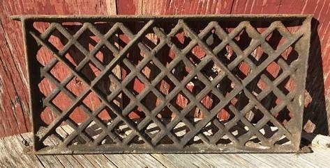 2 Flat Cast Iron Grates Fretwork Vent Cover Air Return Architectural Salvage A13