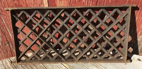 2 Flat Cast Iron Grates Fretwork Vent Cover Air Return Architectural Salvage A13