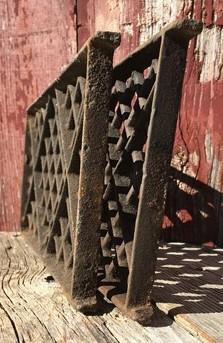 2 Flat Cast Iron Grates Fretwork Vent Cover Air Return Architectural Salvage A13