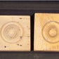 4 Plinth Blocks, Antique Bullseye Rosettes, Architectural Salvage, Wood Trim A50