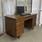 Vintage Mid Century Desk, Home Office Furniture, Desk with Drawers, Student Desk
