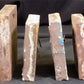 4 Plinth Blocks, Antique Bullseye Rosettes, Architectural Salvage, Wood Trim A61
