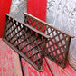 2 Flat Cast Iron Grates Fretwork Vent Cover Air Return Architectural Salvage A16