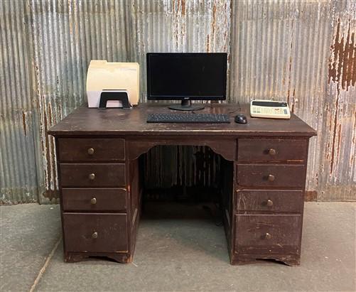 Vintage Wood Desk with Drawers, Writing Desk, Home/Office Desk, Wood Furniture