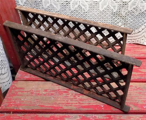 2 Flat Cast Iron Grates Fretwork Vent Cover Air Return Architectural Salvage A5
