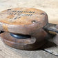 Roller Bushed Wood Cast Iron Pulley, Barn Trolley Block Tackle, Vintage Barn,