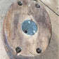 Roller Bushed Wood Cast Iron Pulley, Barn Trolley Block Tackle, Vintage Barn,