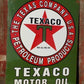 Texaco Motor Oil Sign, Metal Porcelain Advertising Sign, Gas Station Pump A.
