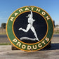 Marathon Products Sign, Metal Porcelain Advertising Sign, Gas Petroleum B