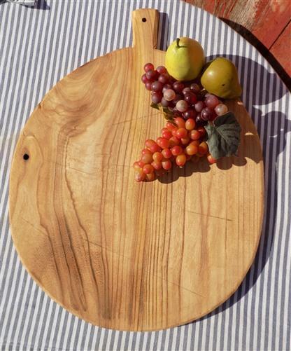 Round Wooden Bread Board, French Cutting Board, Rustic Chopping Board D102A,