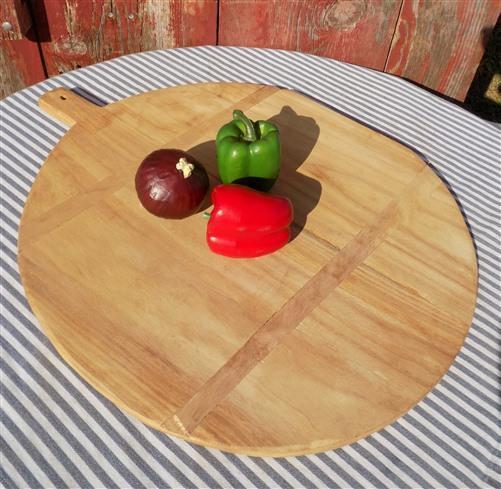 Round Wooden Bread Board, French Cutting Board, Rustic Chopping Board D99,
