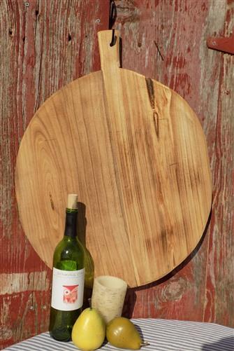 Round Wooden Bread Board, French Cutting Board, Rustic Chopping Board D97,