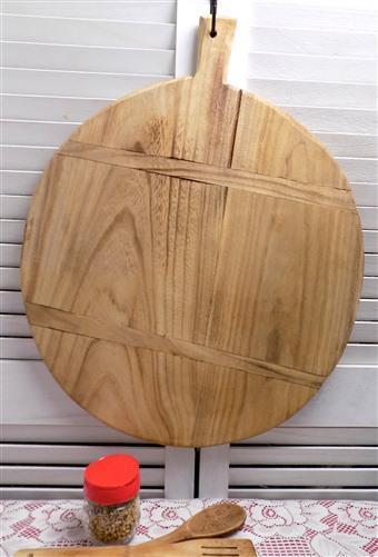 Round Wooden Bread Board, French Cutting Board, Rustic Chopping Board E23,