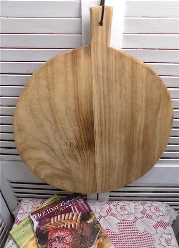 Round Wooden Bread Board, French Cutting Board, Rustic Chopping Board E22,