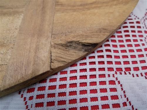 Round Wooden Bread Board, French Cutting Board, Rustic Chopping Board E21,