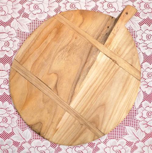 Round Wooden Bread Board, French Cutting Board, Rustic Chopping Board E20,