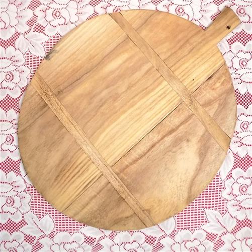 Round Wooden Bread Board, French Cutting Board, Rustic Chopping Board D106 Cheese Charcuterie Board, Dough Board, Wood Cutting Board top