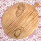 Round Wooden Bread Board, French Cutting Board, Rustic Chopping Board E19,