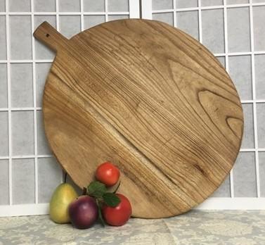 Round Wooden Bread Board, French Cutting Board, Rustic Chopping Board D104