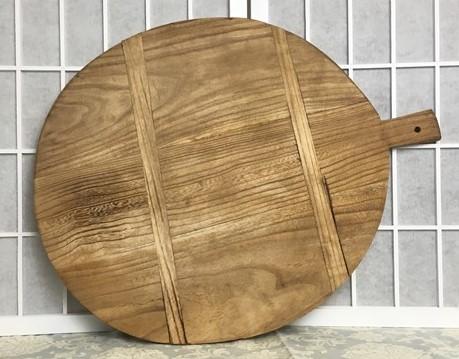 Round Wooden Bread Board, French Cutting Board, Rustic Chopping Board D104