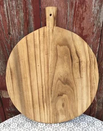 Round Wooden Bread Board, French Cutting Board, Rustic Chopping Board D103