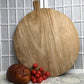 Round Wooden Bread Board, French Cutting Board, Rustic Chopping Board D102B