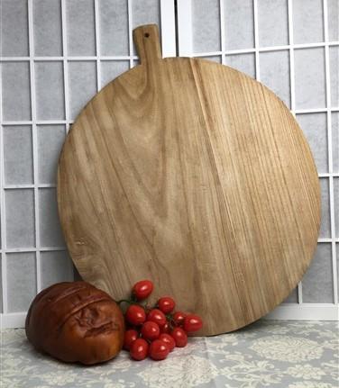 Round Wooden Bread Board, French Cutting Board, Rustic Chopping Board D102B