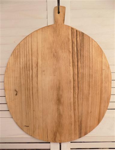 Round Wooden Bread Board, French Cutting Board, Rustic Chopping Board E3,