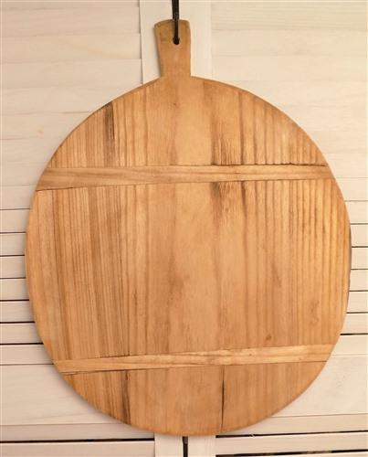 Round Wooden Bread Board, French Cutting Board, Rustic Chopping Board E3,