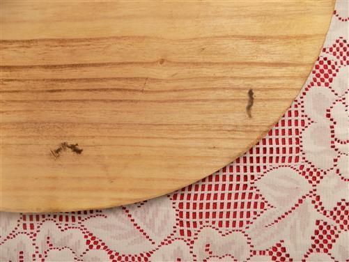 Round Wooden Bread Board, French Cutting Board, Rustic Chopping Board E3,