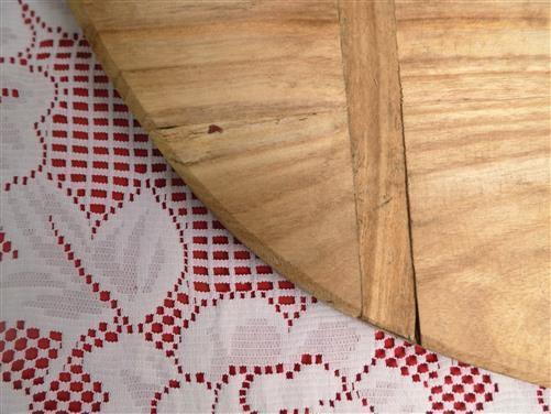 Round Wooden Bread Board, French Cutting Board, Rustic Chopping Board E6,