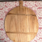 Round Wooden Bread Board, French Cutting Board, Rustic Chopping Board E7,