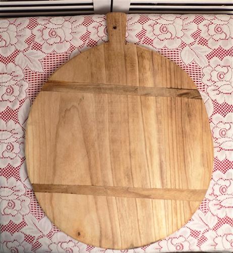 Round Wooden Bread Board, French Cutting Board, Rustic Chopping Board E7,