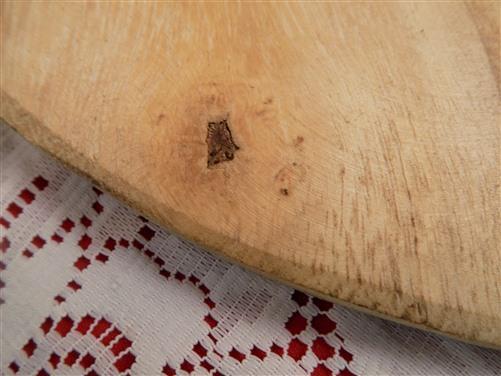 Round Wooden Bread Board, French Cutting Board, Rustic Chopping Board E7,