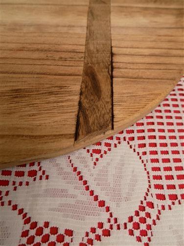 Round Wooden Bread Board, French Cutting Board, Rustic Chopping Board E7,