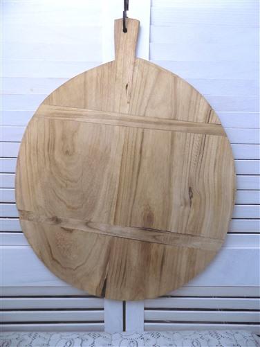 Round Wooden Bread Board, French Cutting Board, Rustic Chopping Board E12,